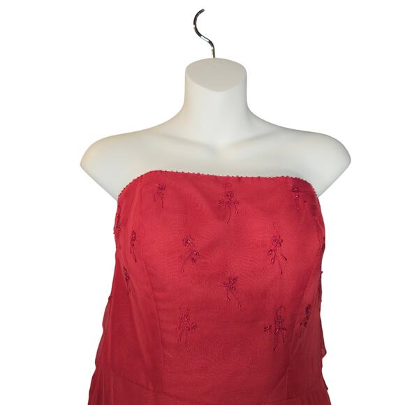 Mori Lee by Madeline Gardner Womens 7/8 Maxi Dress Strapless Prom Formal Gown - Picture 3 of 16